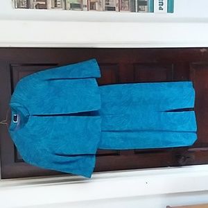 Vintage 60s Roseweb 2-Piece mod Dress Suit electric blue Size small ESTATE‎